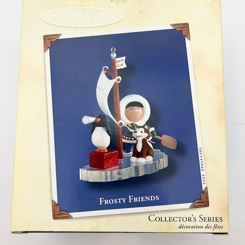 FROSTY FRIENDS HALLMARK CHRISTMAS ORNAMENT, TWENTY-FOUR COLLECTORS SERIES YAGHT